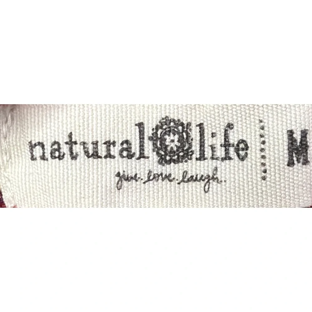 NATURAL LIFE Dress Womens Medium Maxi Foral Pockets Soft Flowy Resort Chic